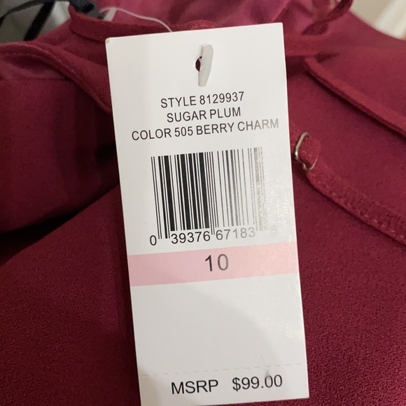 1. STATE Spaghetti Straps Sugar Plum Berry Ruffle Hem Mini Dress - Picture 8 of 8